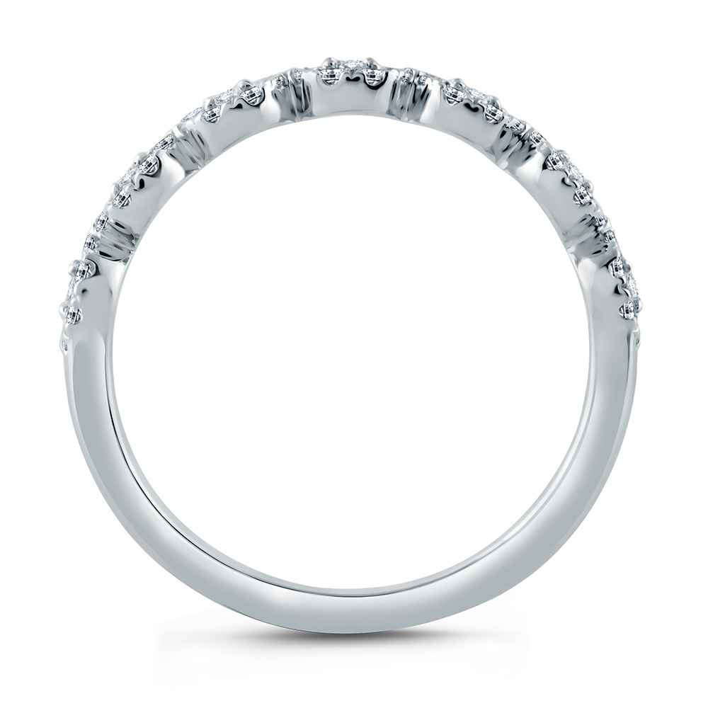 A.JAFFE Platinum Classic Diamond Wedding / Anniversary Ring WR1067 Alternative View 1