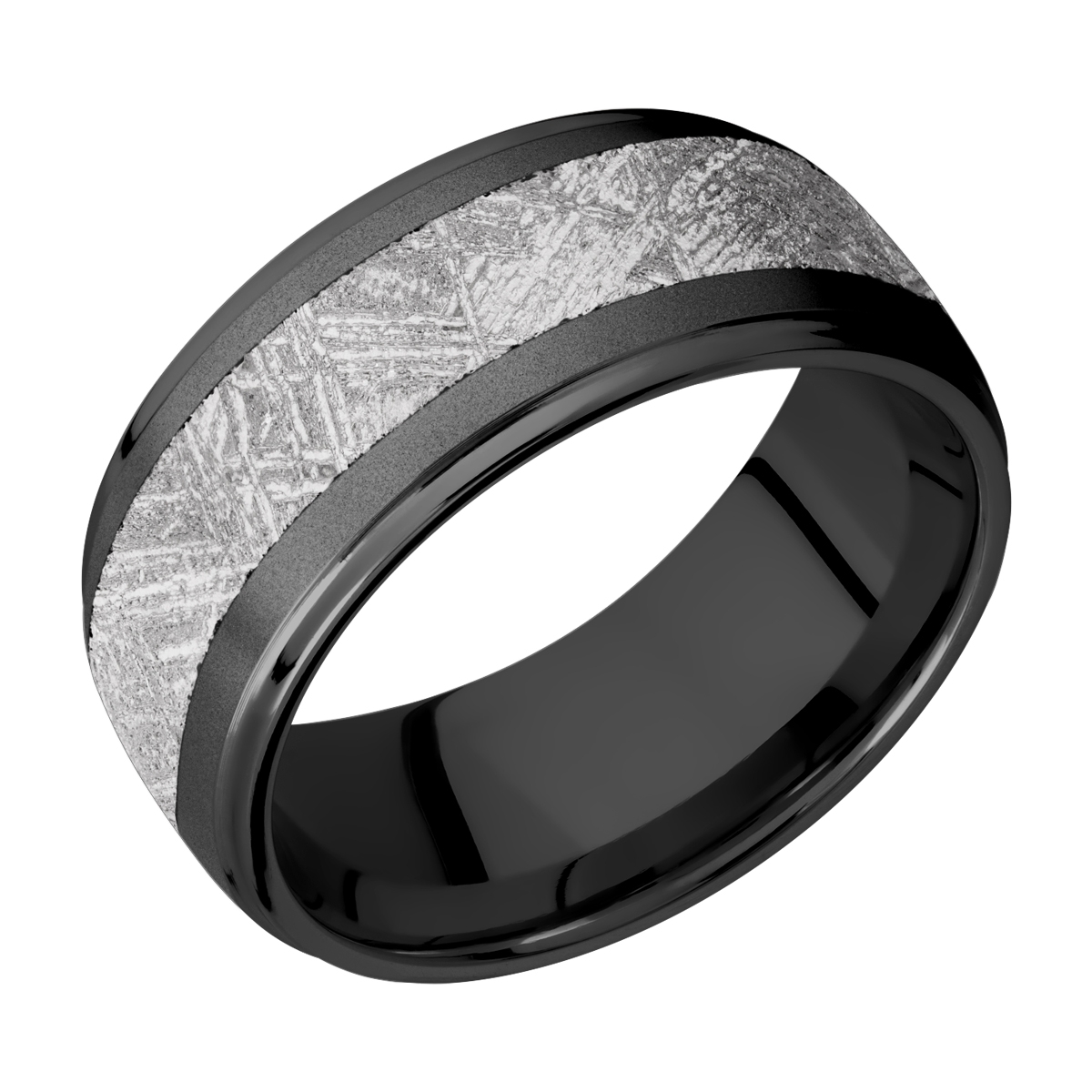 Lashbrook Z10DGE15/METEORITE Zirconium Wedding Ring or Band