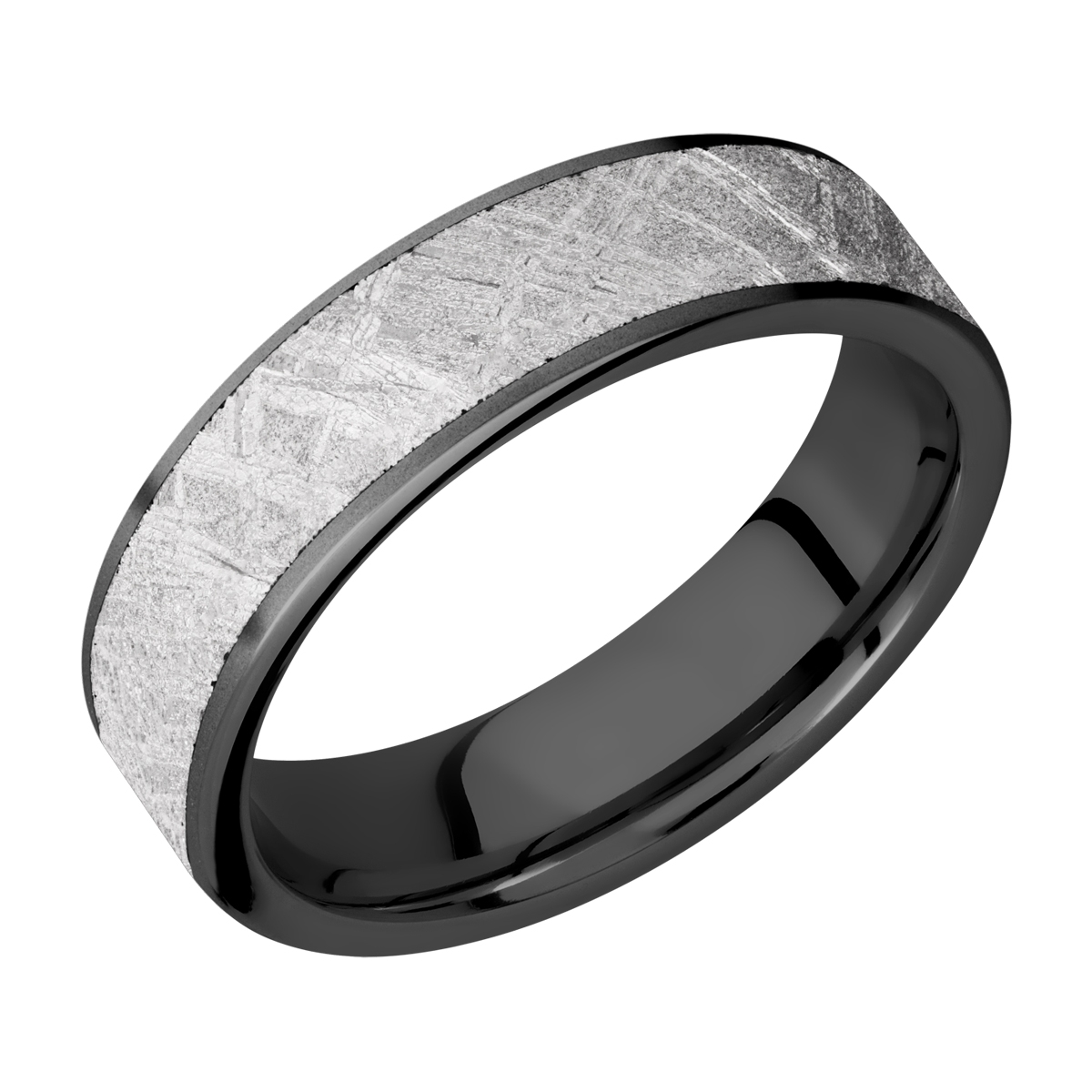 Lashbrook Z6F15/METEORITE Zirconium Wedding Ring or Band