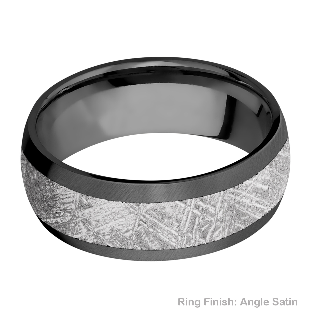 Lashbrook Z8D15/METEORITE Zirconium Wedding Ring or Band