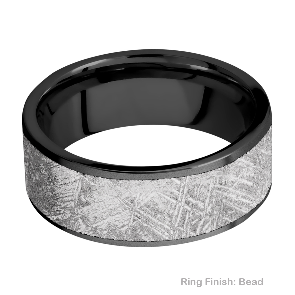 Lashbrook Z8F17/METEORITE Zirconium Wedding Ring or Band