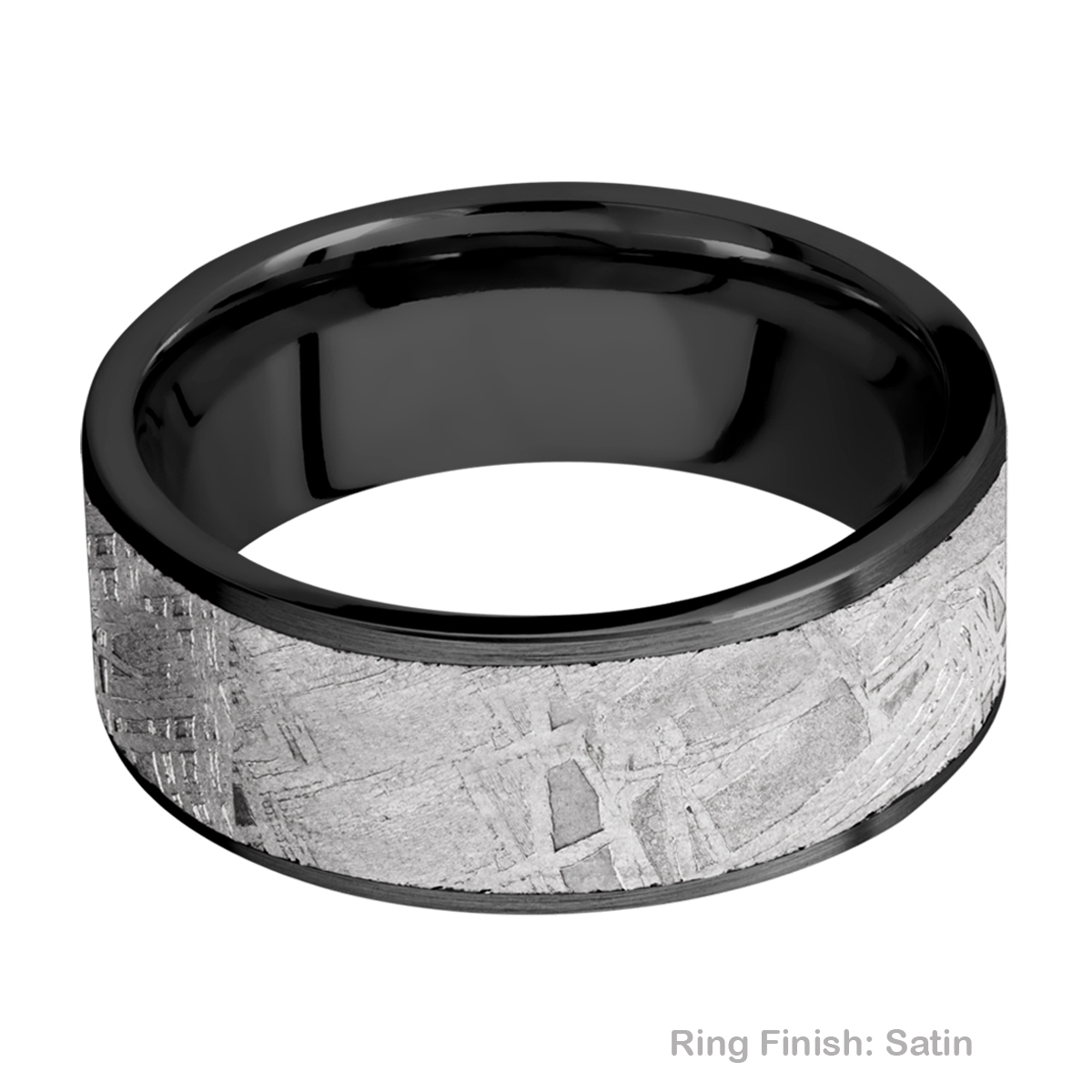 Lashbrook Z8F17/METEORITE Zirconium Wedding Ring or Band Alternative View 4