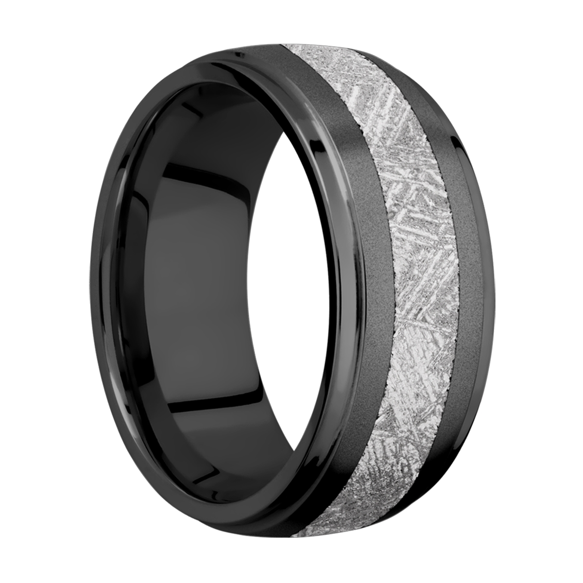Lashbrook Z9DGE14/METEORITE Zirconium Wedding Ring or Band Alternative View 1