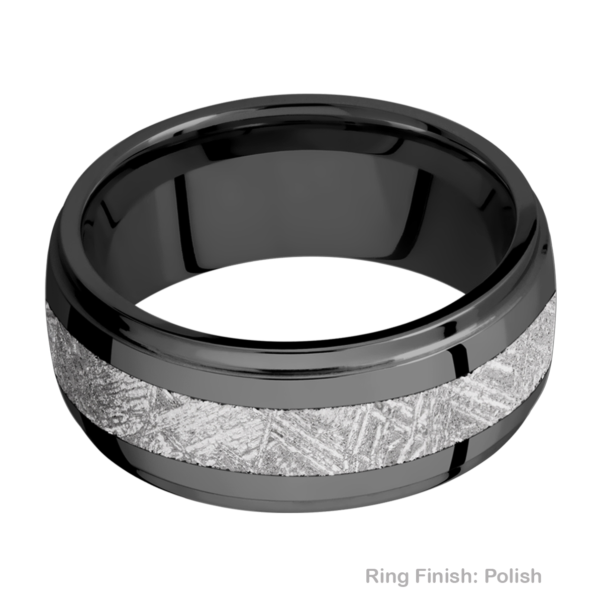 Lashbrook Z9DGE14/METEORITE Zirconium Wedding Ring or Band