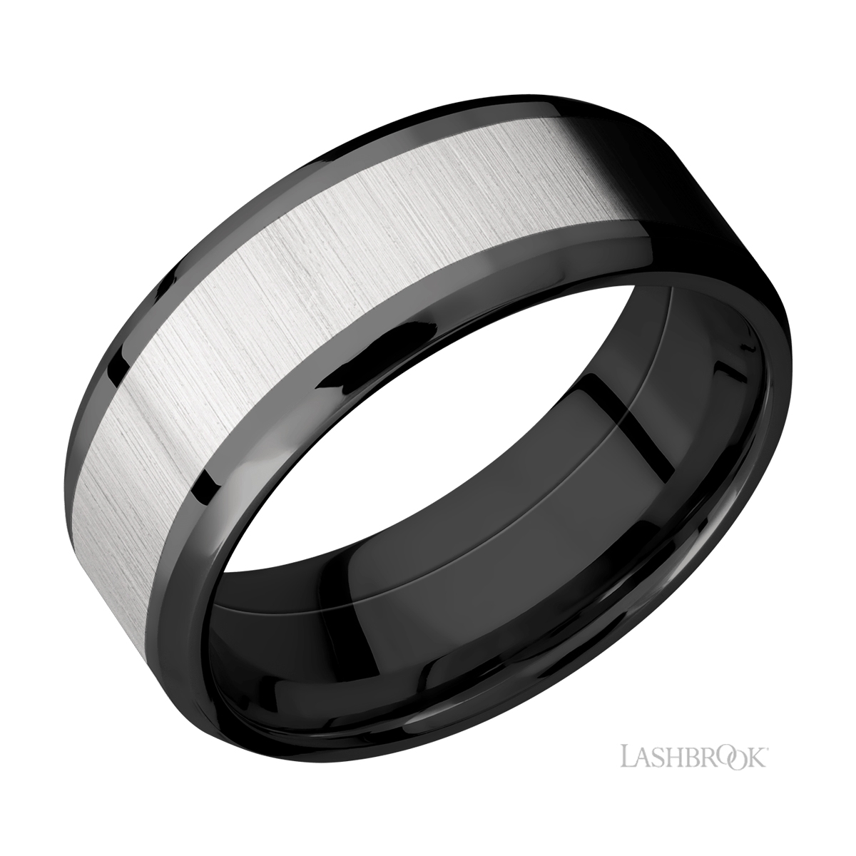 Lashbrook ZPF8B15(NS)/TITANIUM Zirconium Wedding Ring or Band