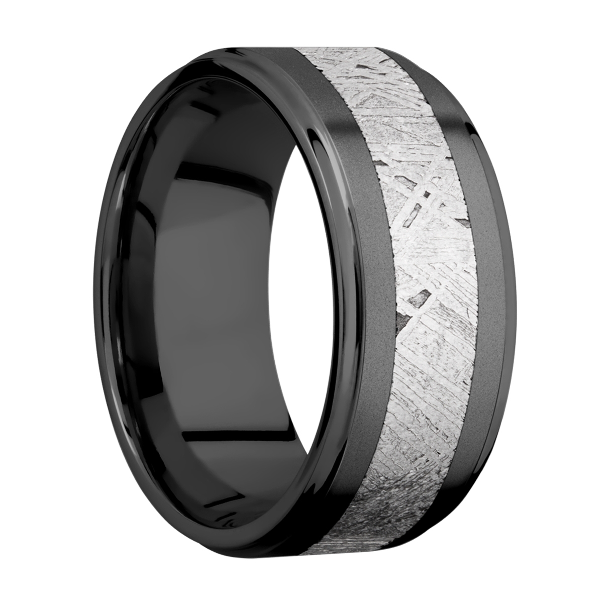 Lashbrook Z10FGE15/METEORITE Zirconium Wedding Ring or Band