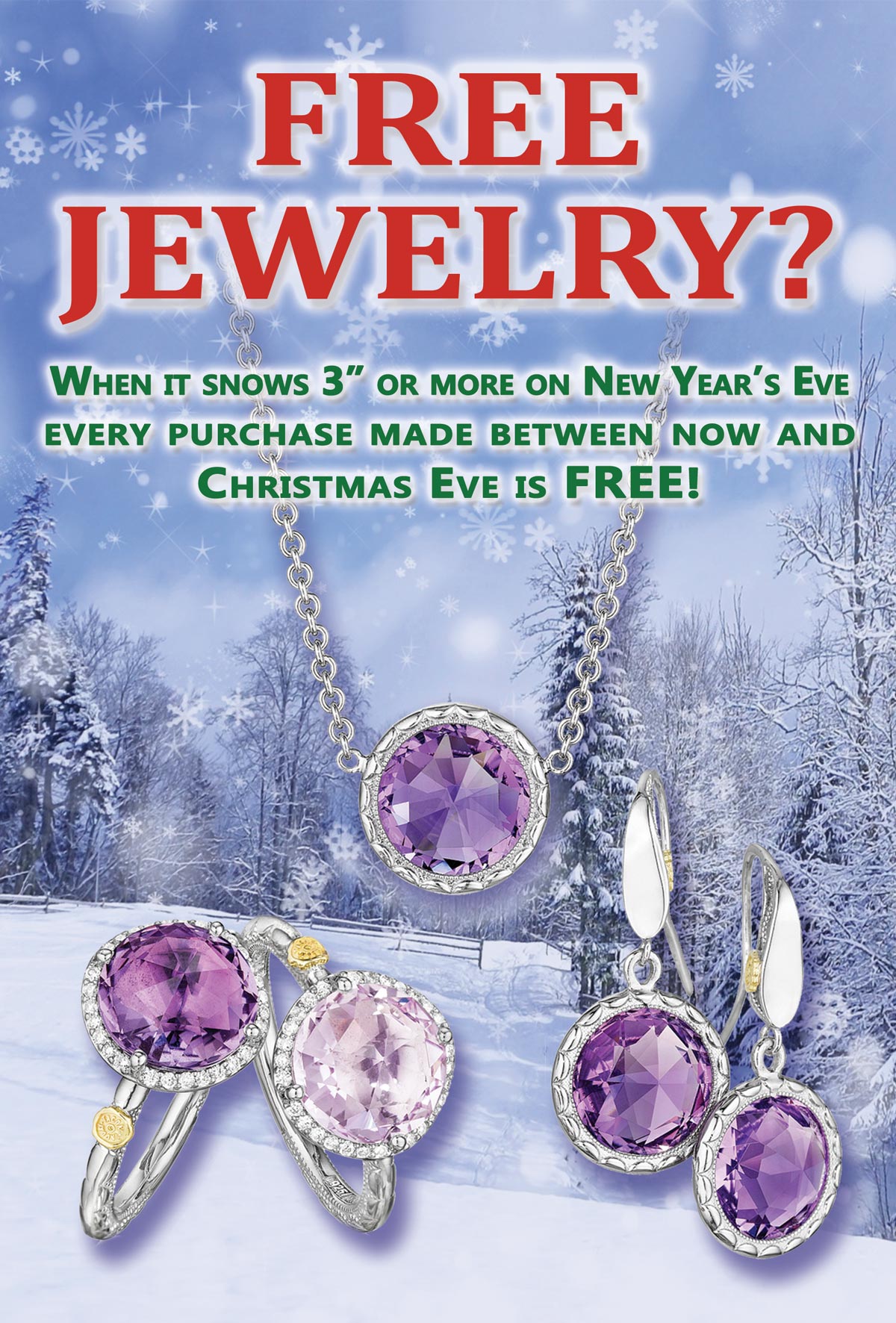 Free Jewelry Snow Promotion 2016