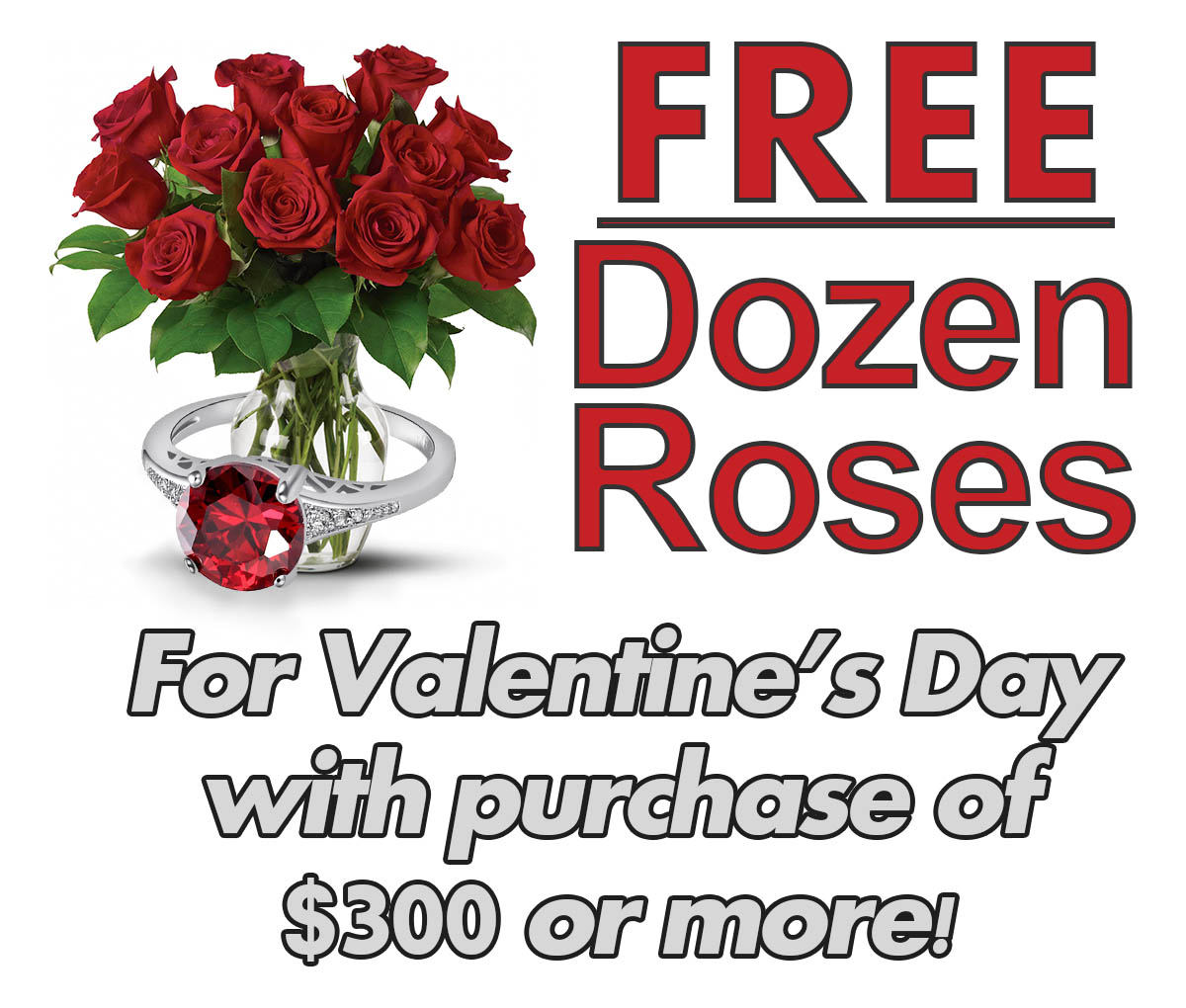 Free Dozen Roses - Valentines Day - 2017