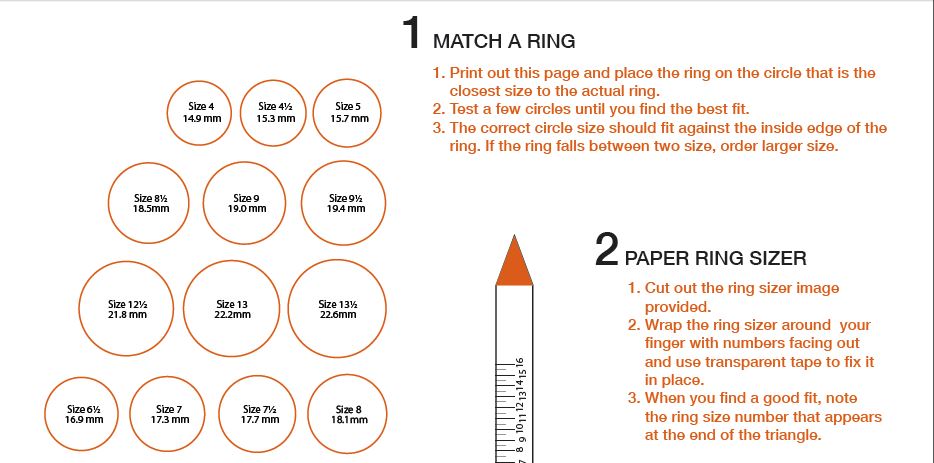 Ring Sizing guide 2