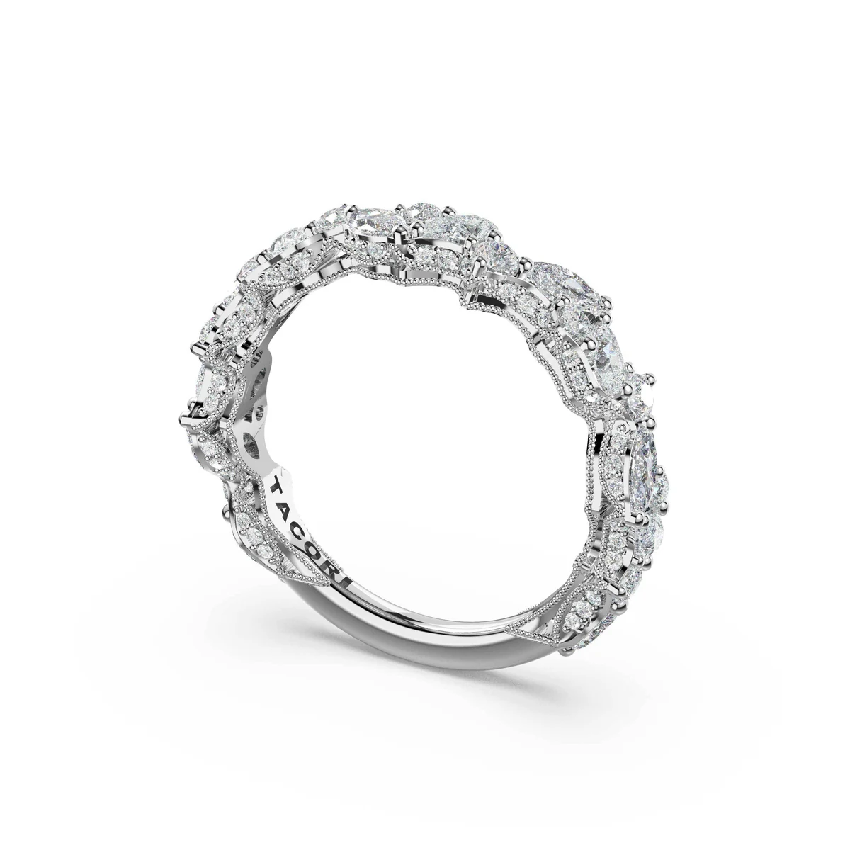 Tacori Marquise Diamond Cluster Band, 3/4 Way · 18kt White Gold, style 483B34W