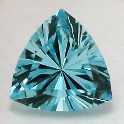 A pale blue trillion-cut aquamarine