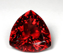 A red trillion-cut garnet