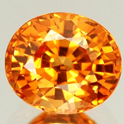 An orange spessartite garnet