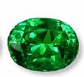 A green tsavorite garnet