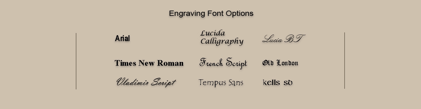 Engraving Font Options